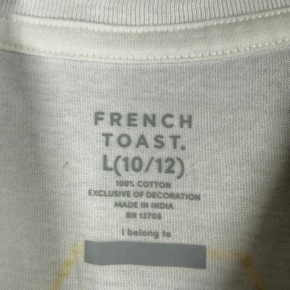 French Toast Boys L 10/12 T-Shirt White KIPP Academy West Sting Graphic Tee - Picture 4 of 8